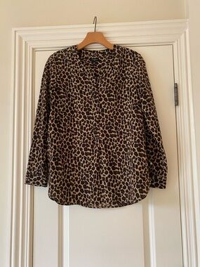 Talbots Leopard Print Blouse - Brown/Black. SP. used